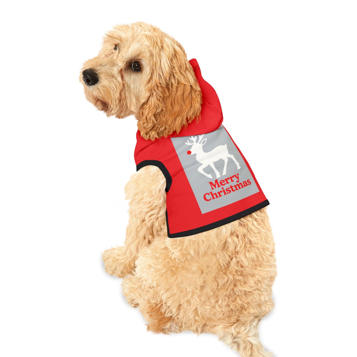 Merry Christmas Pet Hoodie, Holiday Dog Outfit, Festive Cat Clothes, Santa Paws Apparel, Winter Pet Fashion