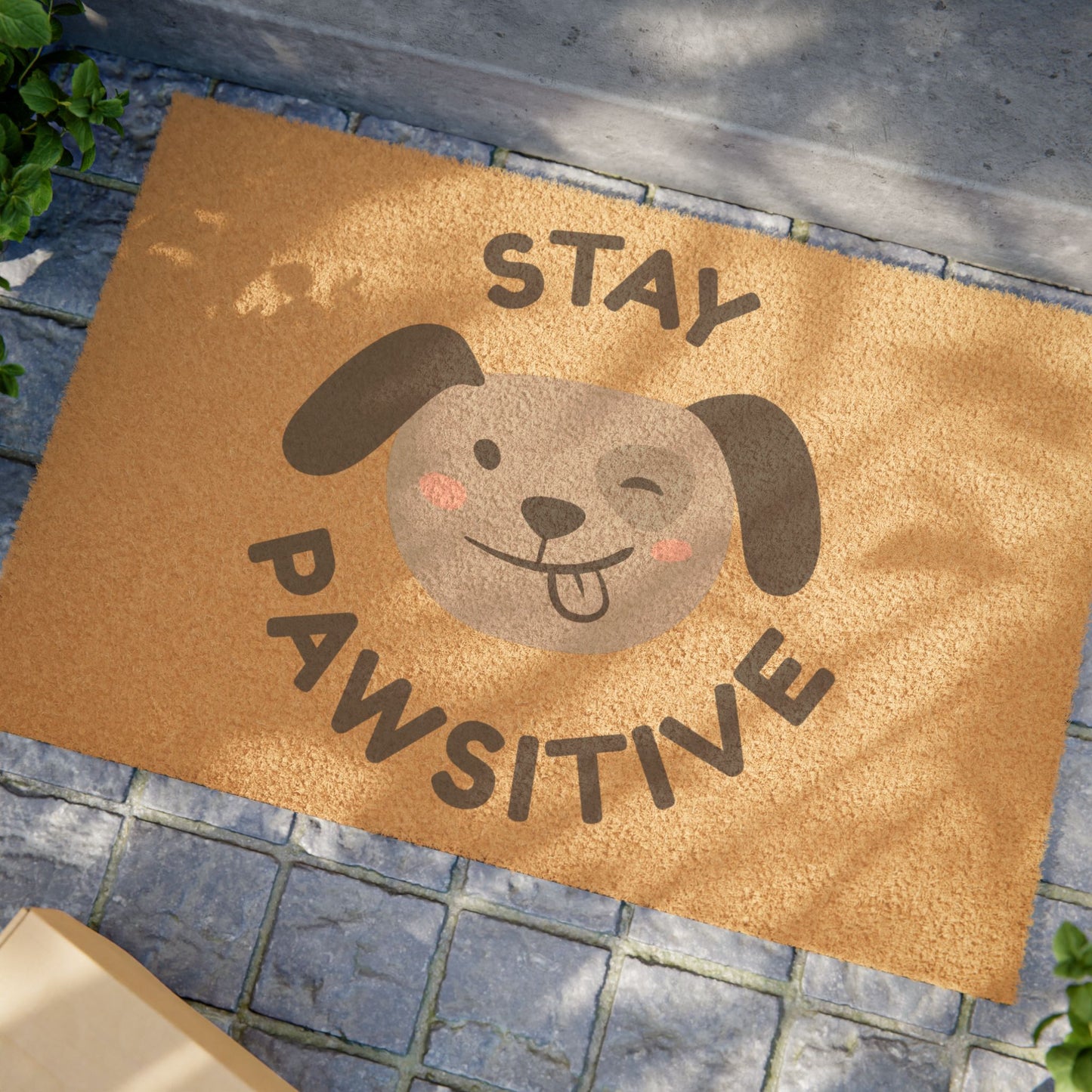 Playful Pet Doormat - Stay Pawsitive Entrance Rug, Cute Dog Decor, Home Gift, Funny Welcome Mat, Animal Lover Present