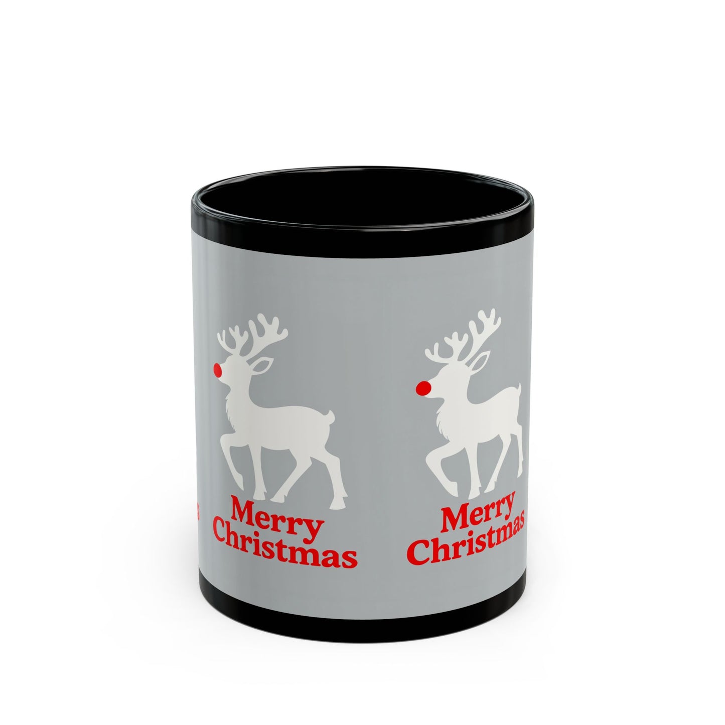 Merry Christmas Reindeer Mug, Holiday Gift, Coffee Cup, Christmas Decor, Festive Ceramic Mug