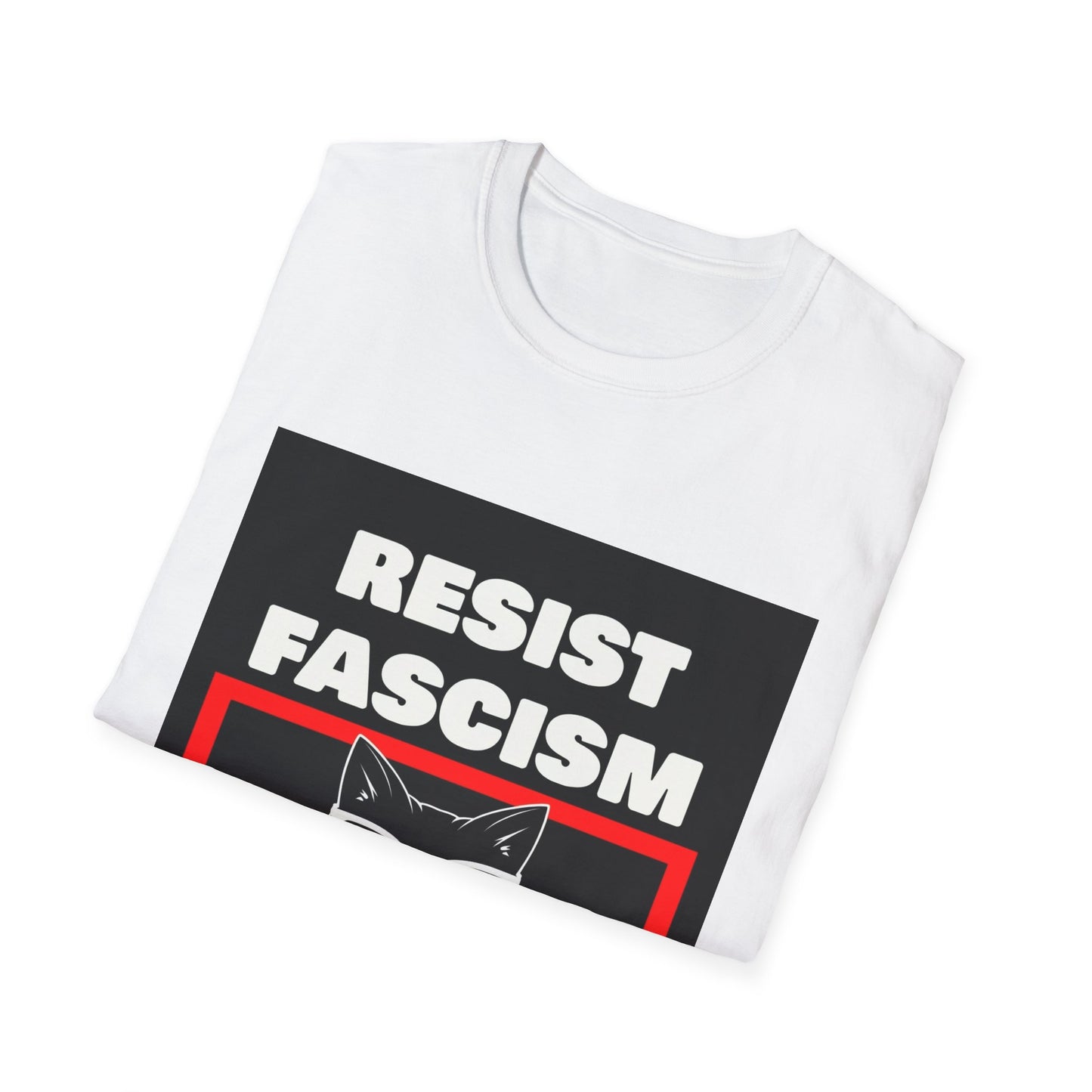 Resist Fascism Cat Unisex T-Shirt, Protest Apparel, Political Statement Tee, Cat Lover Gift, Activism Clothing, Everyday Wear