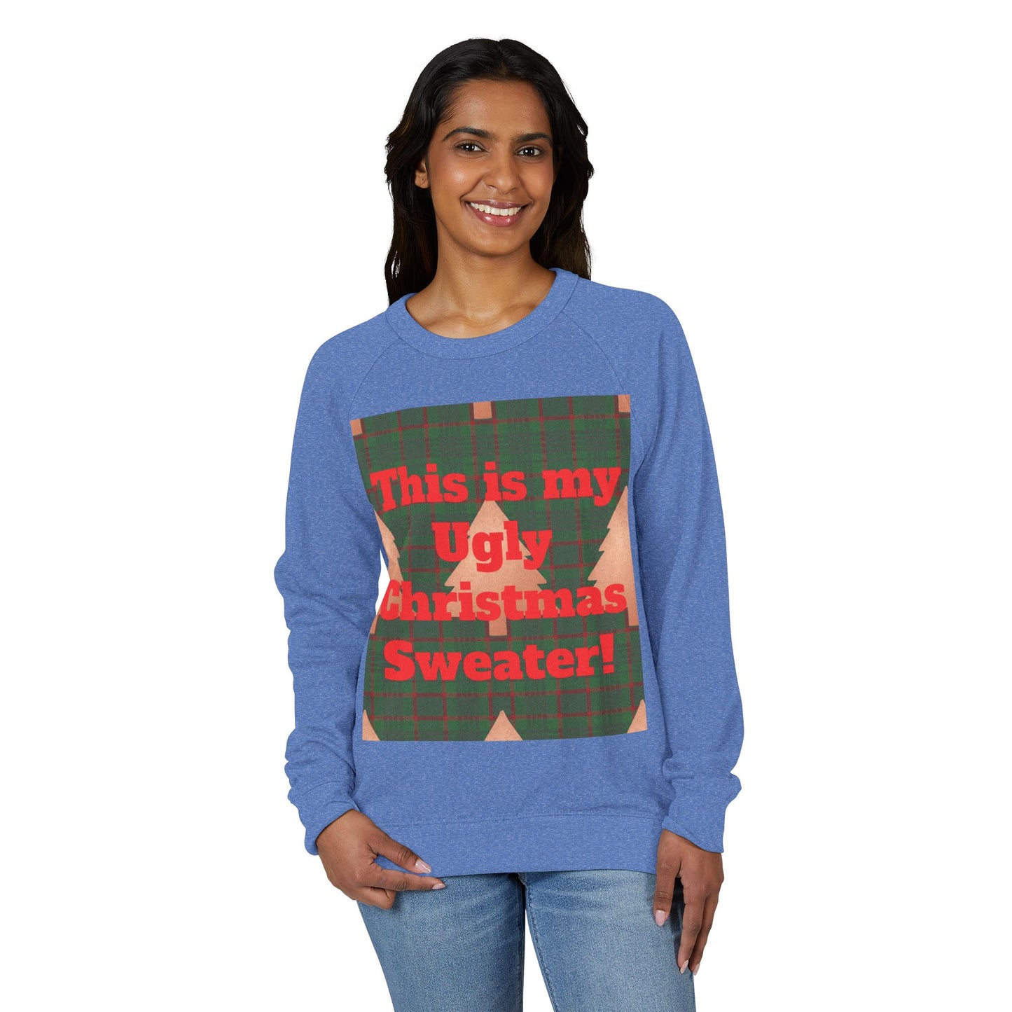 Ugly Christmas Sweater Crewneck, Holiday Sweatshirt, Christmas Gift for Him or Her, Fun Winter Apparel, Cozy Casual Wear