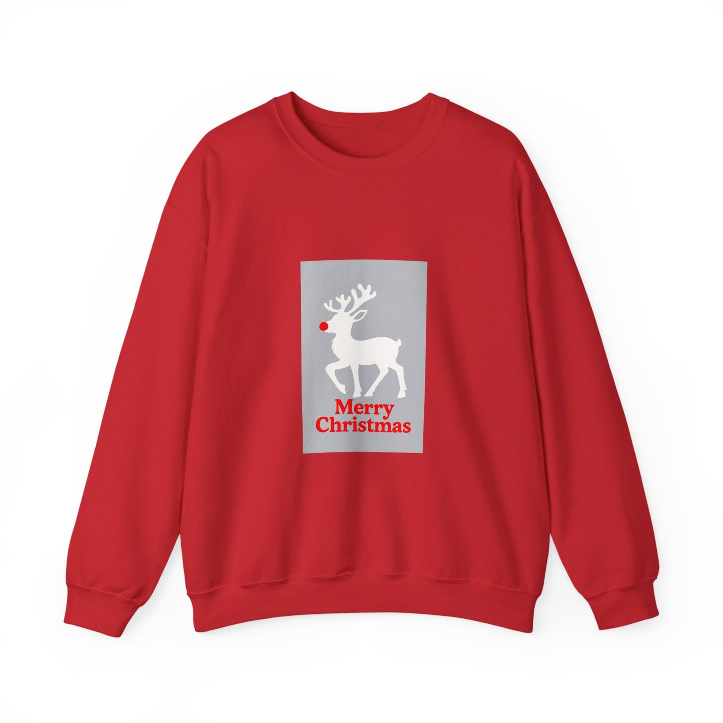 Merry Christmas Crewneck Sweatshirt, Holiday Apparel, Unisex Gift, Cozy Winter Wear, Festive Fashion, Reindeer Design