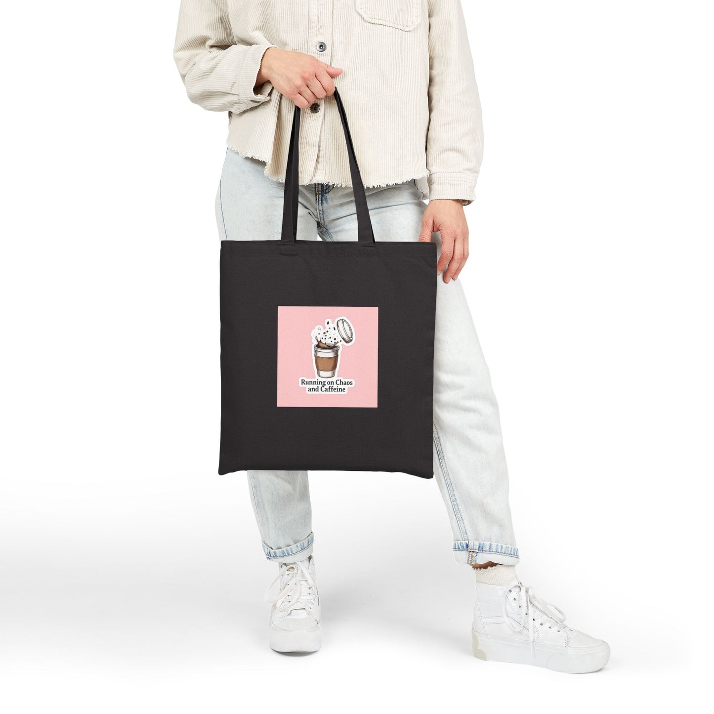 Coffee Lover's Cotton Canvas Tote Bag, Perfect for Shopping, Eco-Friendly, Gift for Baristas, Cute and Functional