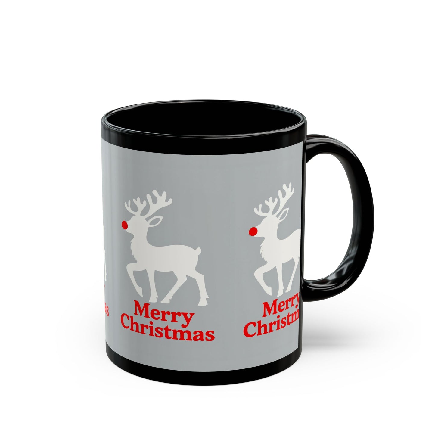 Merry Christmas Reindeer Mug, Holiday Gift, Coffee Cup, Christmas Decor, Festive Ceramic Mug