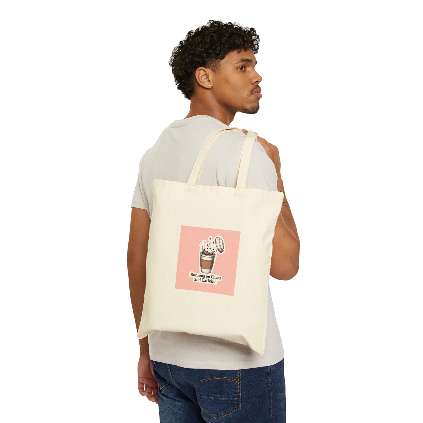 Coffee Lover's Cotton Canvas Tote Bag, Perfect for Shopping, Eco-Friendly, Gift for Baristas, Cute and Functional