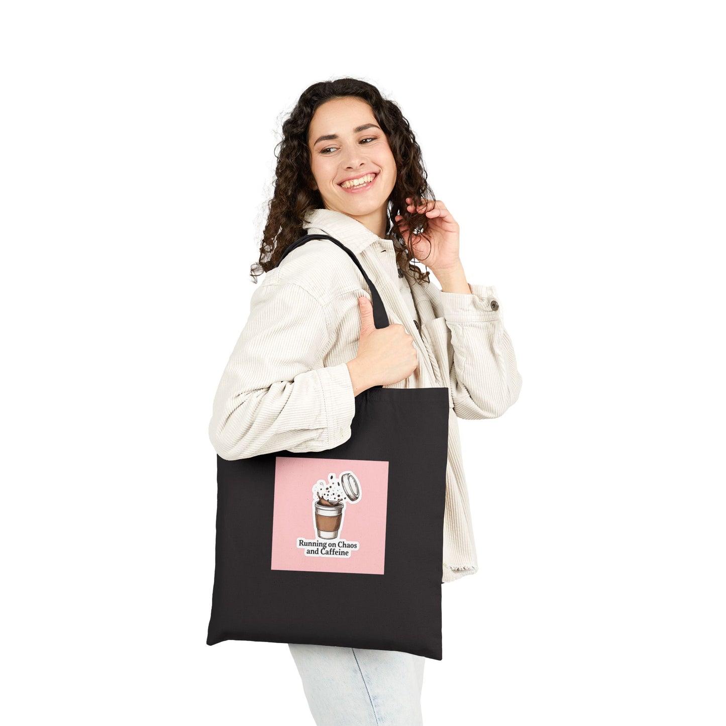 Coffee Lover's Cotton Canvas Tote Bag, Perfect for Shopping, Eco-Friendly, Gift for Baristas, Cute and Functional