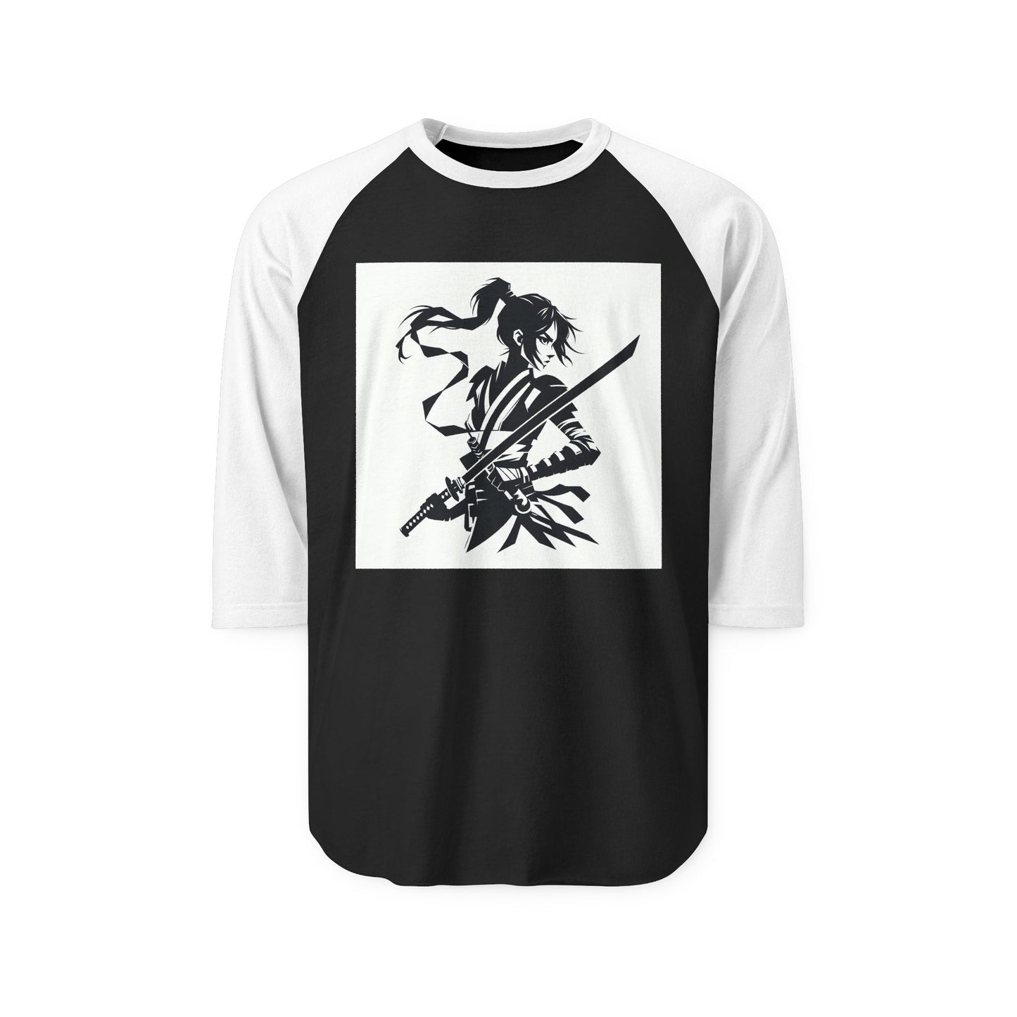 Female Anime Warrior Three-Quarter Sleeve Raglan Shirt | Perfect for Casual Outings, Sports Events, Gamer Gifts, Anime Lovers, Birthday [...]