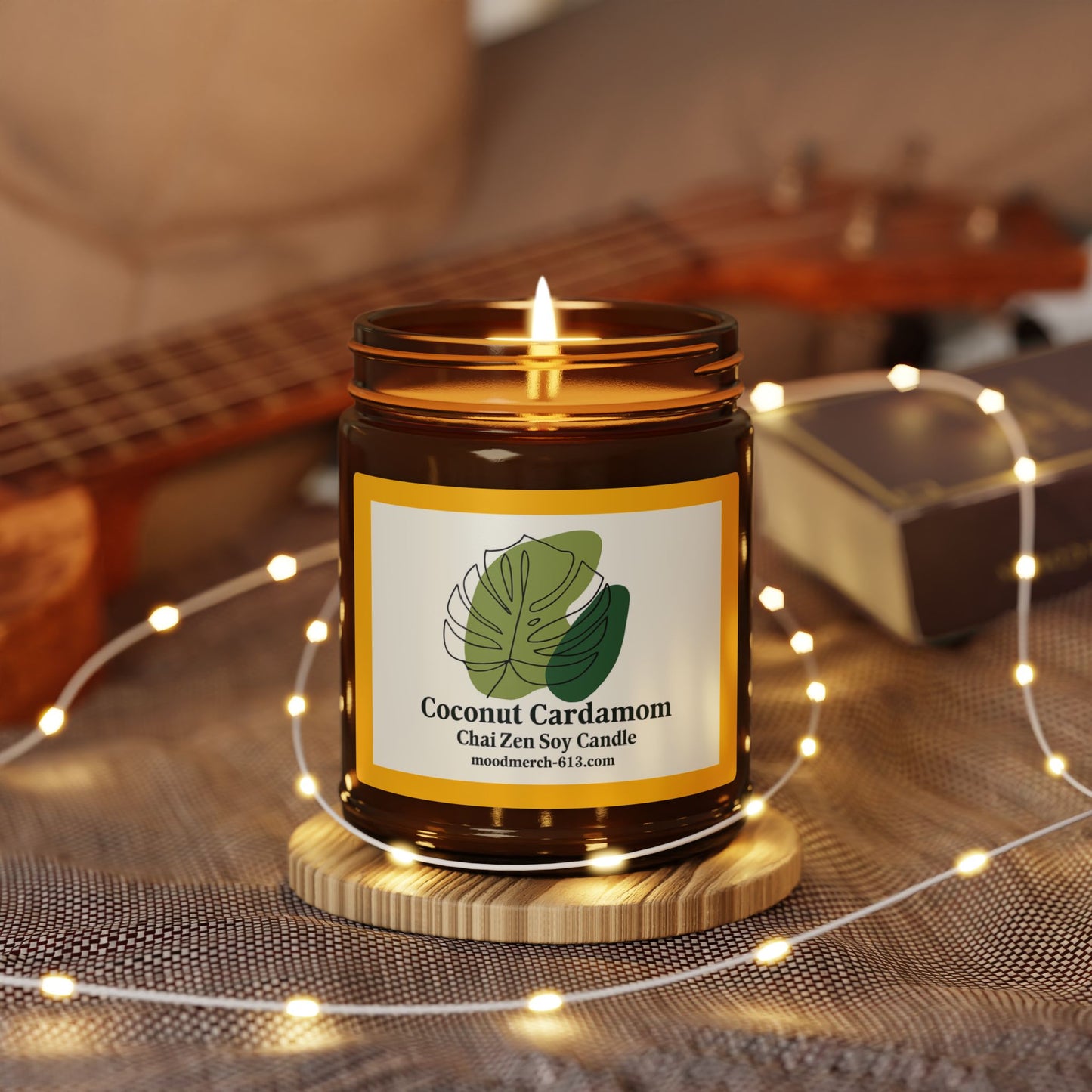 Coconut Cardamom Zen Soy Candle, Relaxing Home Decor, Self-Care Gift, Aromatherapy Candles, Soothing, Natural Fragrance