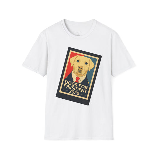 Dogs for President Unisex T-Shirt, Cute Dog Shirt, Funny Pet Lover Tee, Animal Advocacy Apparel, Gift for Dog Owners