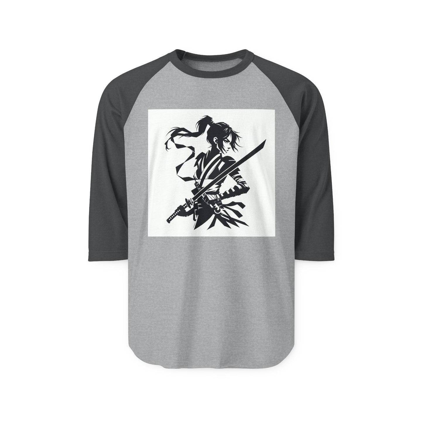 Female Anime Warrior Three-Quarter Sleeve Raglan Shirt | Perfect for Casual Outings, Sports Events, Gamer Gifts, Anime Lovers, Birthday [...]