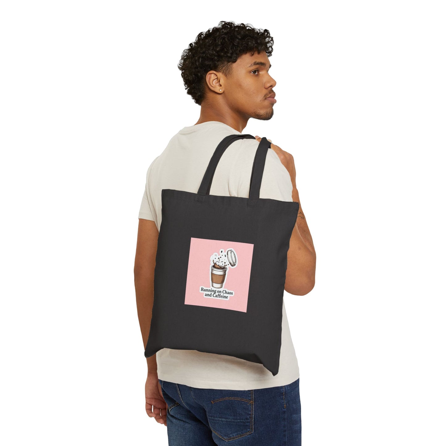 Coffee Lover's Cotton Canvas Tote Bag, Perfect for Shopping, Eco-Friendly, Gift for Baristas, Cute and Functional