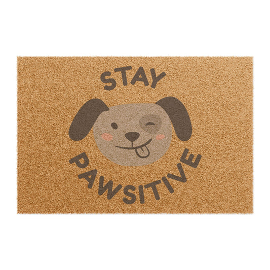 Playful Pet Doormat - Stay Pawsitive Entrance Rug, Cute Dog Decor, Home Gift, Funny Welcome Mat, Animal Lover Present