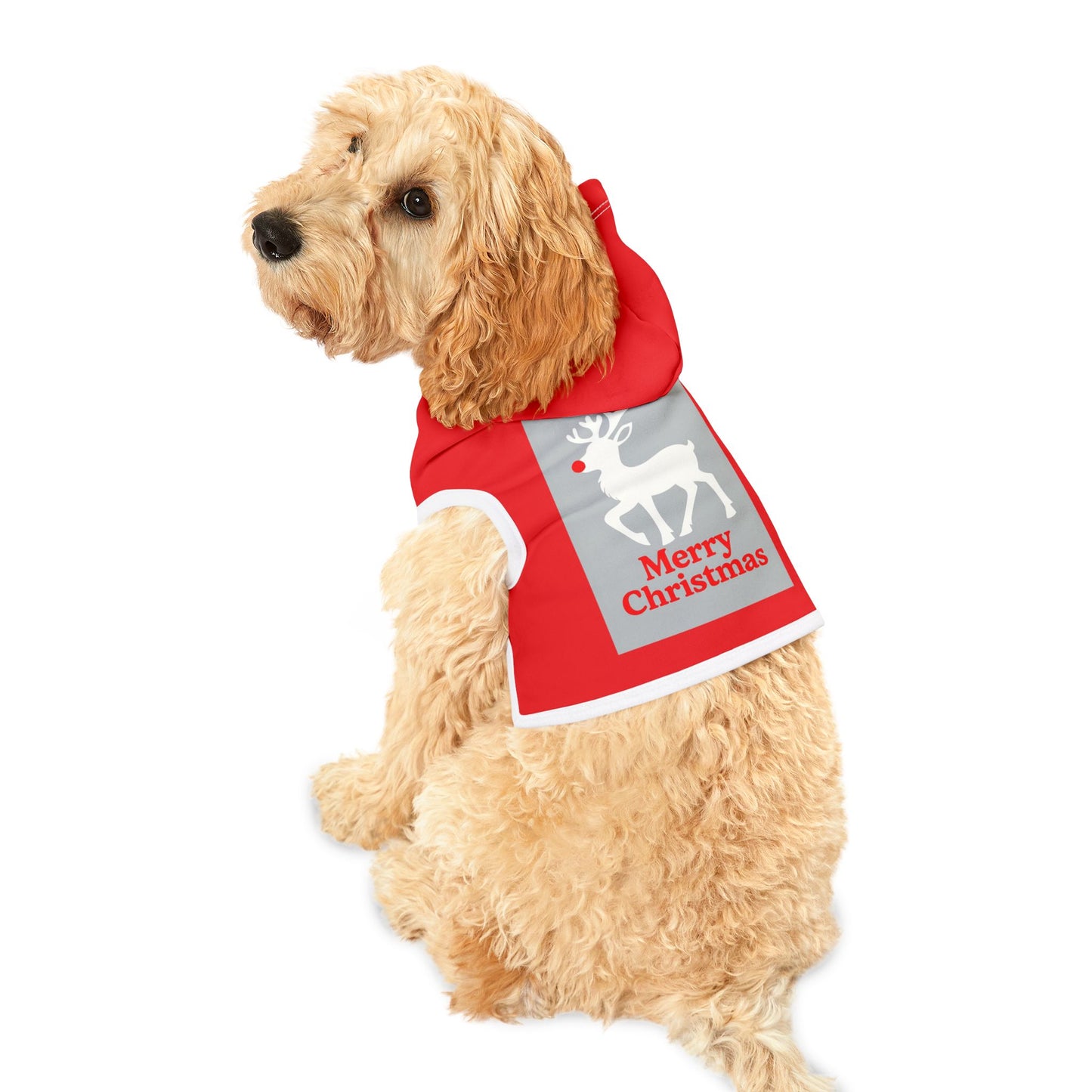 Merry Christmas Pet Hoodie, Holiday Dog Outfit, Festive Cat Clothes, Santa Paws Apparel, Winter Pet Fashion