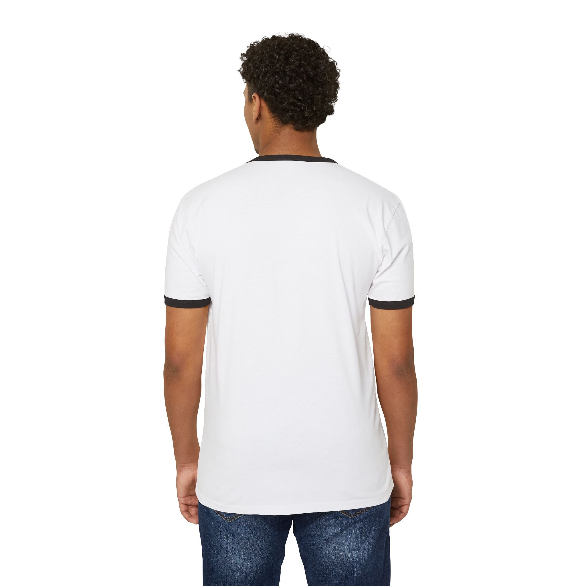 Can't Stop Won't Stop Cotton Ringer T-Shirt: Motivational Tee for Everyday Wear, Gift for Friends, Statement Shirt, Casual Style.