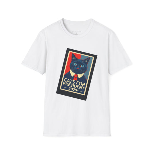 Funny Cat Campaign T-Shirt, Vote Cats for President Tee, Unisex Shirt for Cat Lovers, Gift for Animal Enthusiasts, Quirky Election Apparel