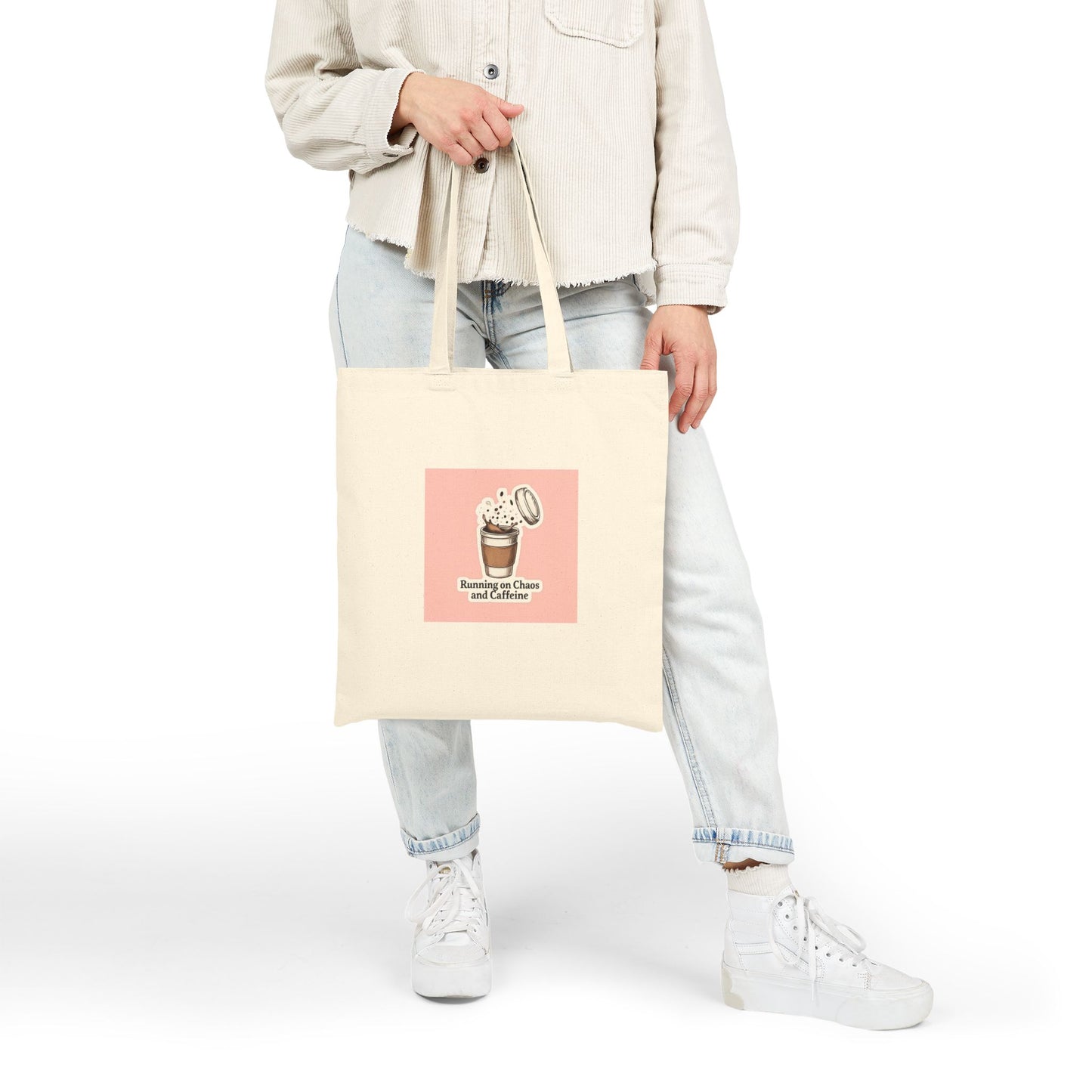 Coffee Lover's Cotton Canvas Tote Bag, Perfect for Shopping, Eco-Friendly, Gift for Baristas, Cute and Functional