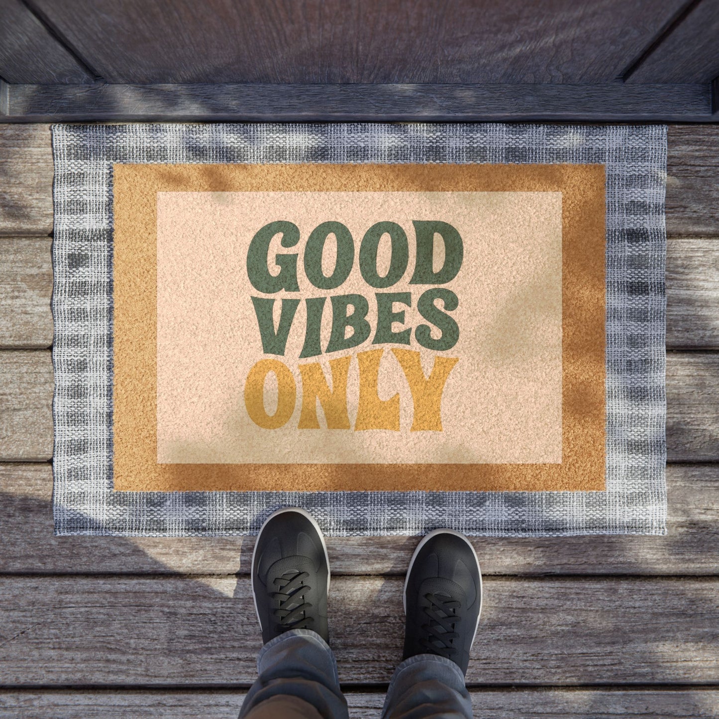 Good Vibes Only Doormat | Welcome Mat, Home Decor, Housewarming Gift, Entry Rug, Positive Vibes Greeting