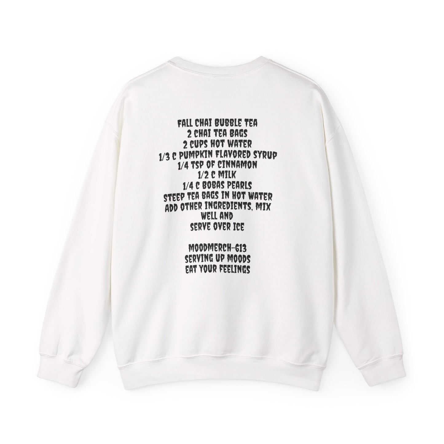 Spooky & Spicy Ghost Sweatshirt, Fall Fashion, Halloween Gift, Cozy Crewneck, Yummy Recipe on back
